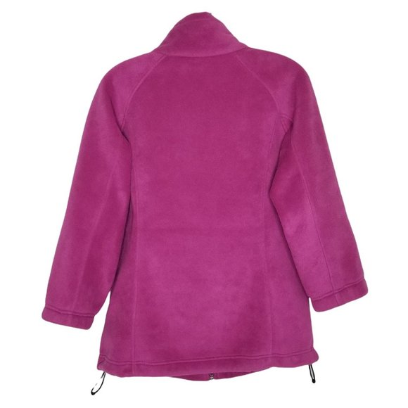 Columbia Womens Size L Jacket Fleece Shaped Fit Zip Drawstring Pockets Pink - Picture 3 of 6